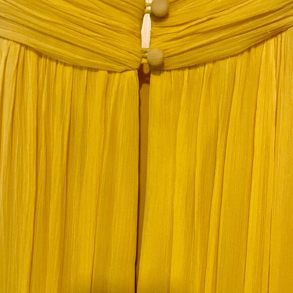NWT VERONICA BEARD Florencia YELLOW Crinkle Silk EVENING DRESS MOB PROM 4 $698! - Picture 7 of 12